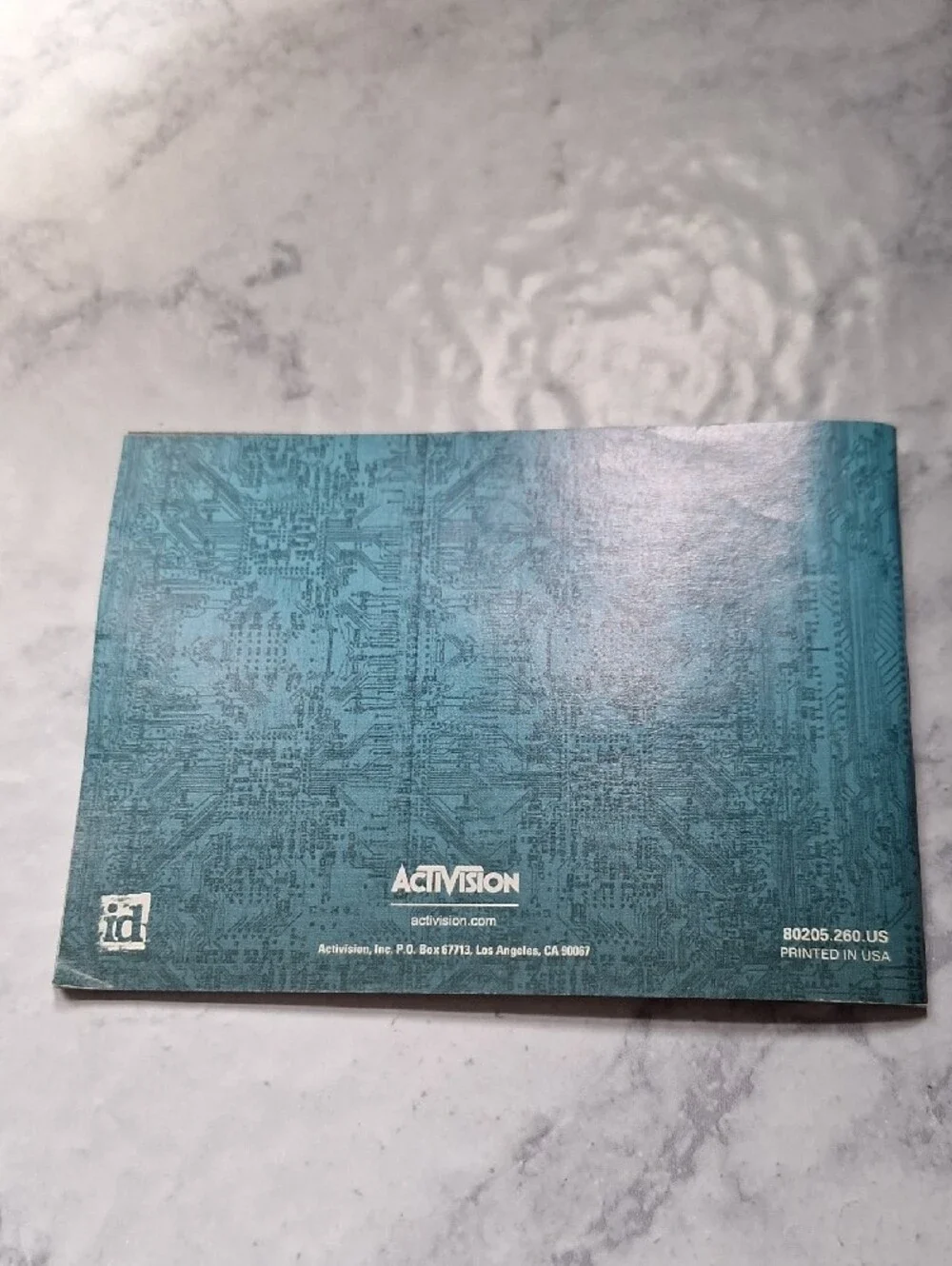 Activision DOOM Game Boy Advance Instruction Booklet - Orange & Green